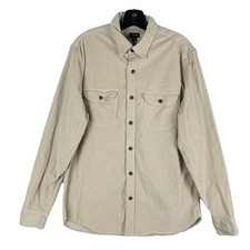 Nwot J Crew Factory 2024 Classic Fit Beige Corduroy Work Shirt Men  s Medium