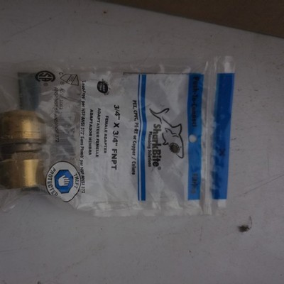 SharkBite 3/4''x3/4'' Female Adaptor Brass - Pack 1