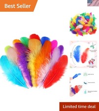 Luxury Crafting with 300pcs 3-5 Inch Soft Colorful Feathers - DIY Essential