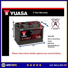 Battery fits CADILLAC CT6 ATS FLEETWOOD DEVILLE ALLANTE ELDORADO 096 New