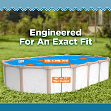 15 x 30 Oval 20 Gauge Overlap Above Ground Swimming Pool Liner - Choose Pattern