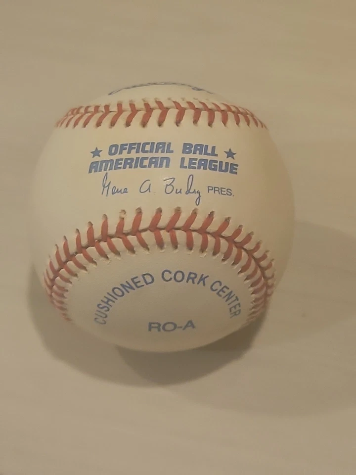 Tommy John Firmado Béisbol Autografiado Liga Americana Al Ball Auto Ny Yankees  Foto 3 de 4