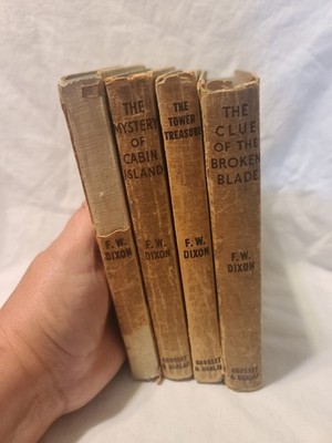 Hardy Boys Mystery Stories Lot Of 4 Hardcover 1920's-1960's By Franklin W. Dixon