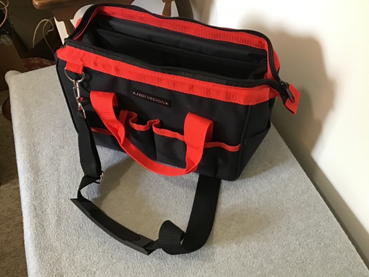 HIKVISION Strong Black & Red Tool Bag - Many Pockets! NEW! #BxE-5