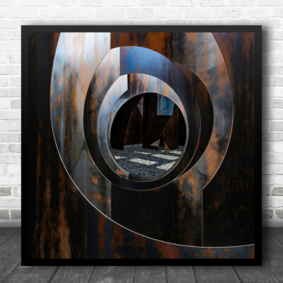 Metal Rust Rusty Architecture Abstract Shapes Geometry Industry Square Print