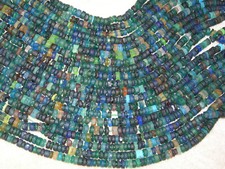 Ancient Roman Glass Heishi Beads apx 2mm x 5mm, 15" strand
