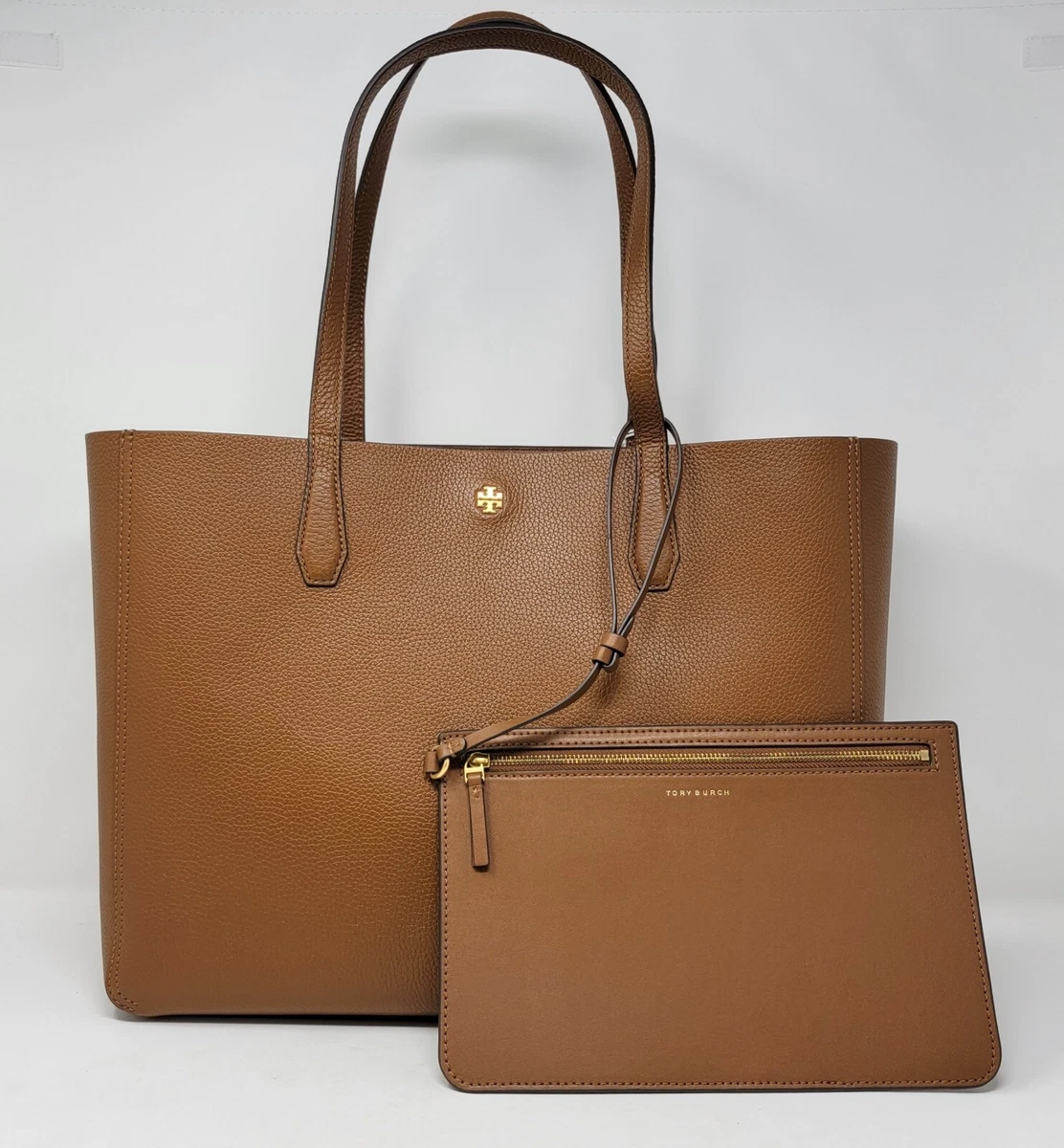 Tory burch brown tote cheap