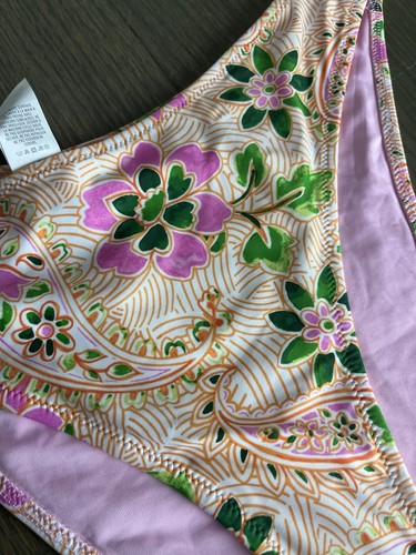Aerie Cheekiest Bikini Bottom Large In Lip Gloss Pink Floral Paisley NWT - Picture 5 of 10