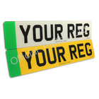 Premium EV Green Number Plates | Front and Rear Set | Road Legal | Fast Dispatch