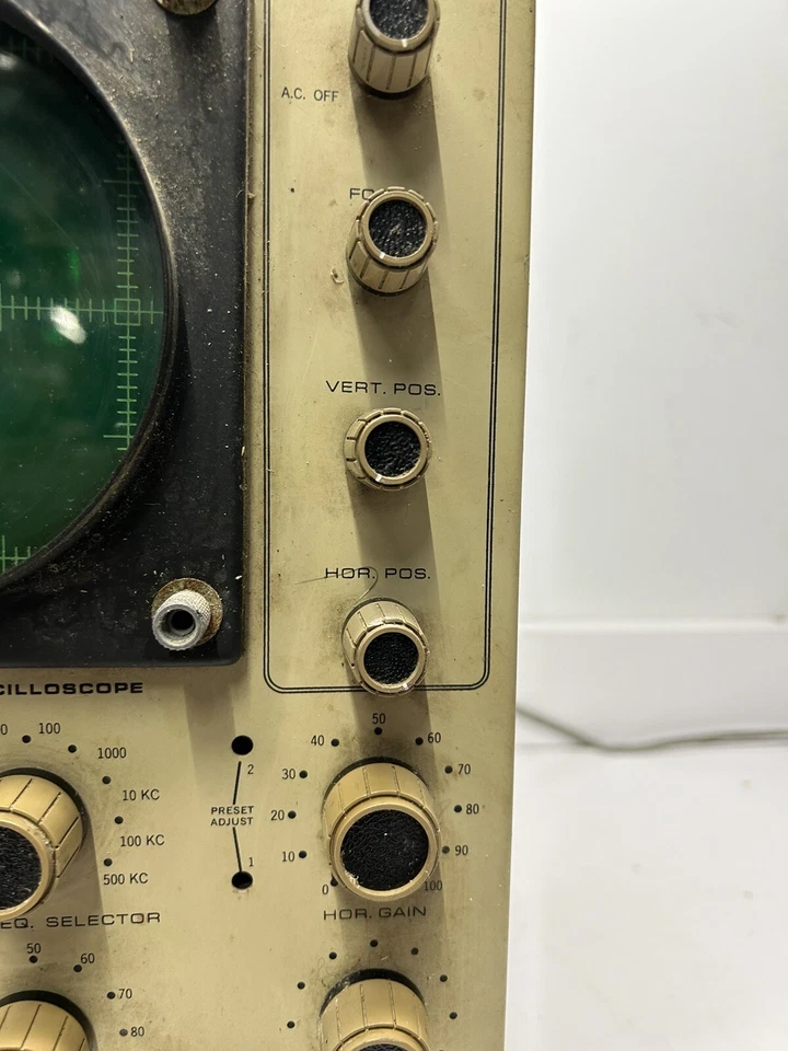 Osciloscopio de laboratorio Heathkit modelo 10-18, 2255-1-69, solo piezas Foto 3 de 4