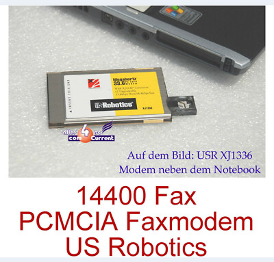 FAXMODEM PCMCIA FÜR NOTEBOOK 3COM US USR ROBOTICS XJ1336 KOMPAKT JACK STECKER