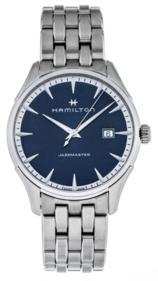 Hamilton Jazzmaster Blue Dial S-Steel Swiss Quartz Mens Watch