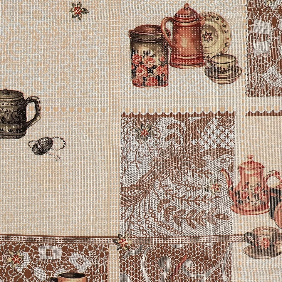 Thick PVC Dining Table Cover, 6-8 Seater 60 X 90 Waterproof Table Cloth US - Image 2 of 4