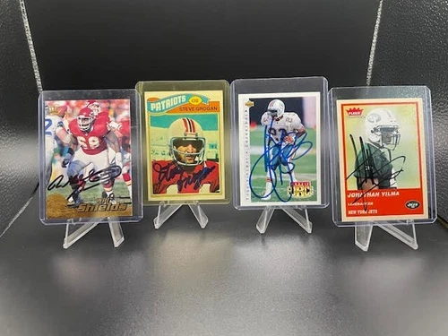 TROY VINCENT, WILL SHIELDS, STEVE GROGAN, JON VELMA AUTOGRAPHED CARDS- GET ALL 4