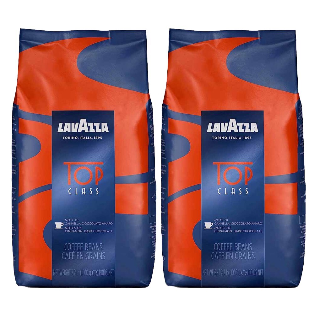 2 x Lavazza Top Class 1Kg Coffee Beans