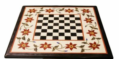 2'x2'  Marble kids children game Chess table Top Inlay Stone handicraft p6