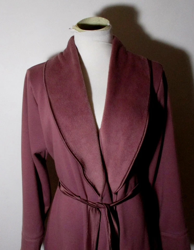 Bata corta TAHARI malva gruesa suave talla XL Foto 2 de 4