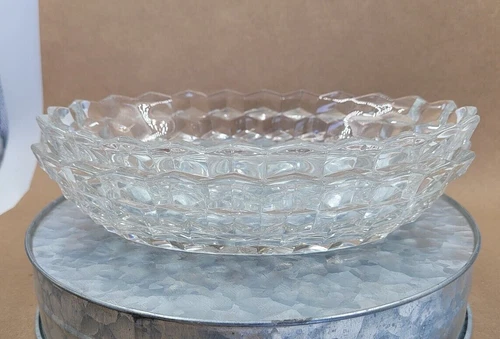 2 Fostoria American Oval Dishes  9 x 7 x 2