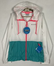 Columbia NWT Womens Morning View Windbreaker Jacket XS Full Zip LS Hooded New