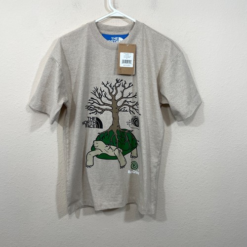 NWT The North Face x Online Ceramics Re-Grind T-Shirt Turtle Mens XS Logo Beige