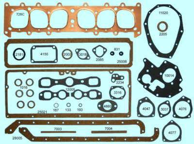 BEST Full Gaskets Set w/COPPER Head Chevy Master 207 Stovebolt 1934-EARLY 1935