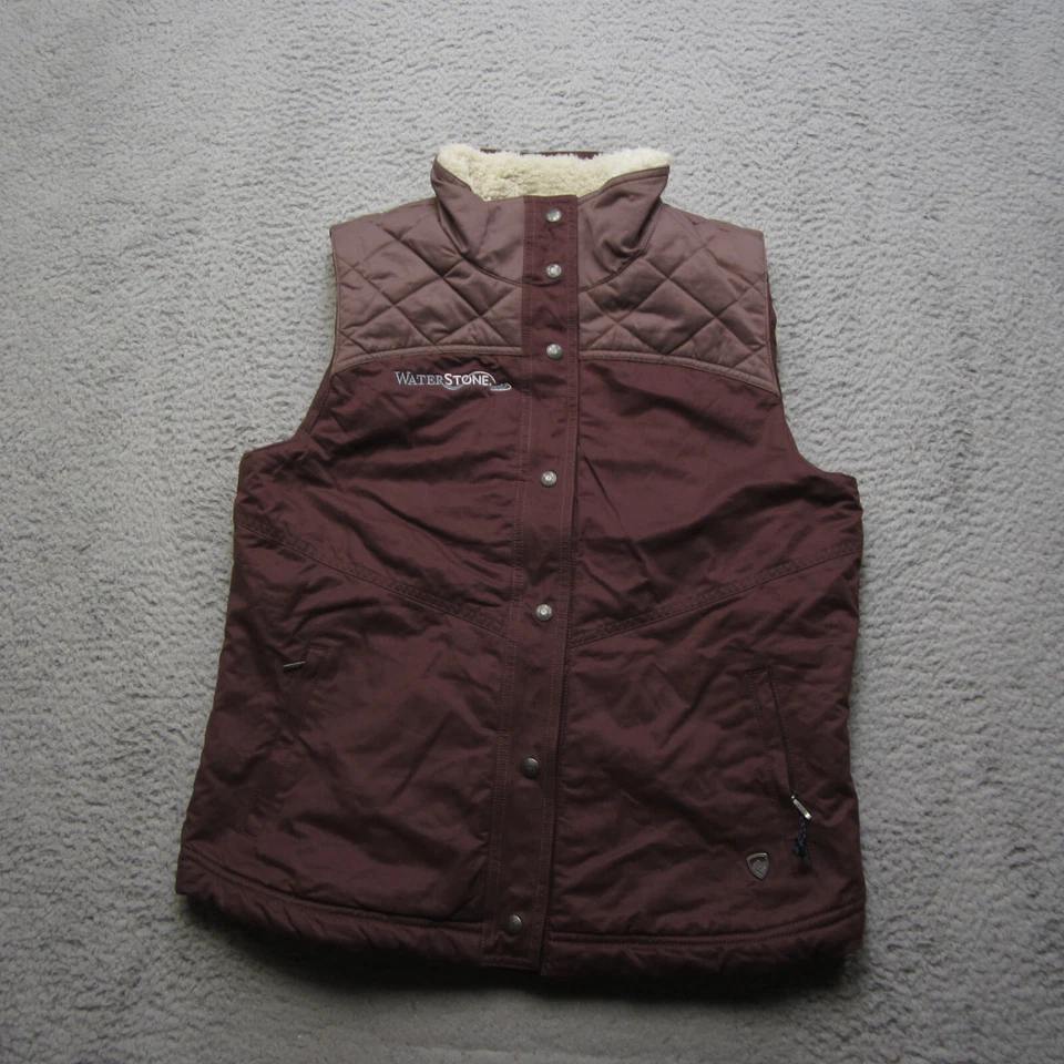 Chaleco Forrado Kuhl Celeste Para Mujer M Rojo Sherpa Lona Senderismo Aire Libre Cremallera Completa Foto 2 de 4