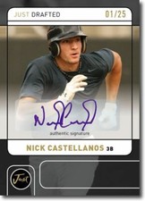 NICK CASTELLANOS 2011 Just DRAFTED Rookie Autograph BLACK Auto RC #/25