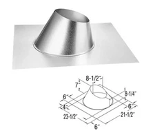 5" x 8" DirectVent Pro Steep Roof Flashing - 58DVA-F12