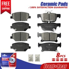 Front & Rear Disc Ceramic Brake Pads For 2016 2017 2018 2019 Buick Envision