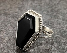 Black Onyx 925 Sterling Silver Ring Valentine Day Jewelry All Size BM-821