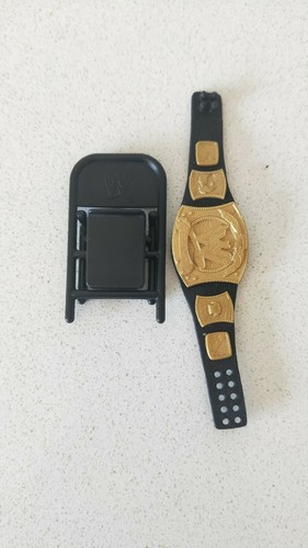 WWE Wrestling Championship Belt & Black Foldable Chair for Figurine(New W/O Tag) - Picture 4 of 5