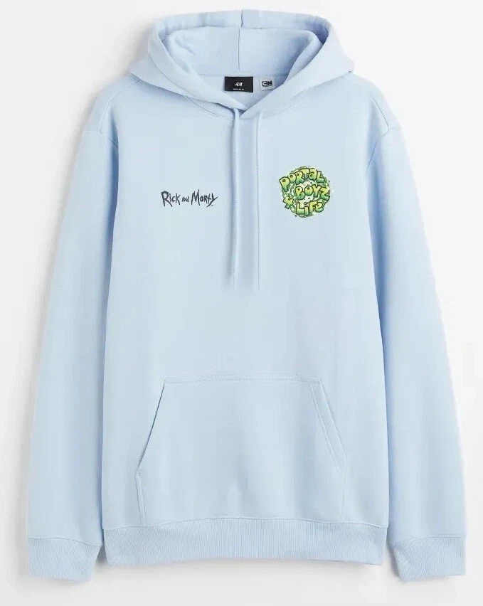 H&m light online blue hoodie