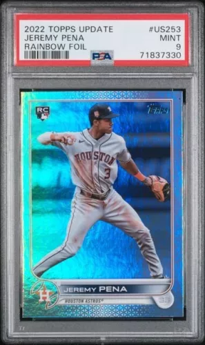 2022 Topps Update Jeremy Pena #US253 Rainbow Foil PSA 9