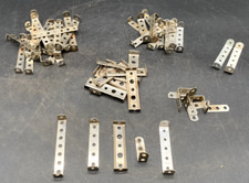MIXED SIZES OF BRACKETS, 5 7 HOLE MORE A.C. GILBERT CO. ERECTOR SET PARTS