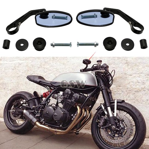 Black 7 8 22mm Handle Bar End Oval Wing Mirrors For Cafe Fighter Racing Cafe Us Ebay Black 7 8 22mm Handle Bar End Oval Wing Mirrors For Cafe Fighter Racing Cafe Us Ebay