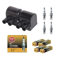 Ignition Coil & 4X NGK Platinum Spark Plug for 1999-2002 Daewoo Leganza l4 2.2L