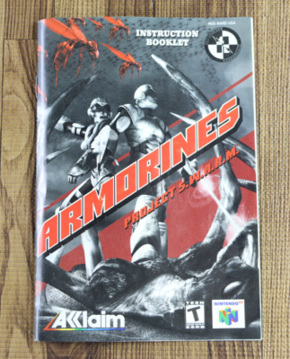 Armorines Project SWARM Authentic Nintendo 64 N64 Complete In Box