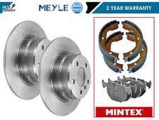 FOR BMW X5 E53 3.0d 3.0 4.4 00-07 REAR MEYLE BRAKE DISCS MINTEX BRAKE SHOES PADS