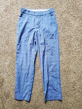 Boys Tommy Hilfiger TH Flex Blue Casual Dress Pants Flat Front Size 10 Youth