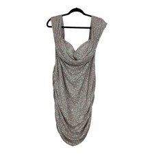 Fashion Nova Womens Size 3X Cocktail Party Sweetheart Sequin Mini Dress