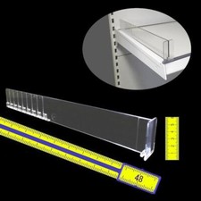 FZ406= 30 Fachteiler L 28,5-48,5cm H 6cm mit Warenstopper für Tegometall Regal T