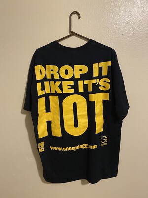 Rare Vintage Snoop Dogg Drop It Like It s Hot Black Shirt XL Impossible To Find