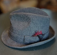 Mens Richman Brothers Medium Gray Wool Fedora