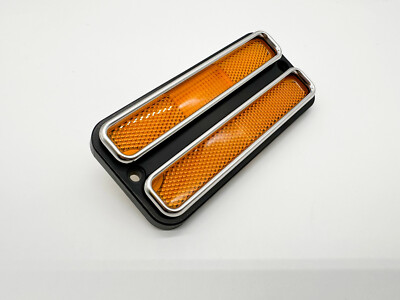 Front Amber Deluxe Side Marker Light Set w/ Trim For 1968-1972 Chevy GMC Truck