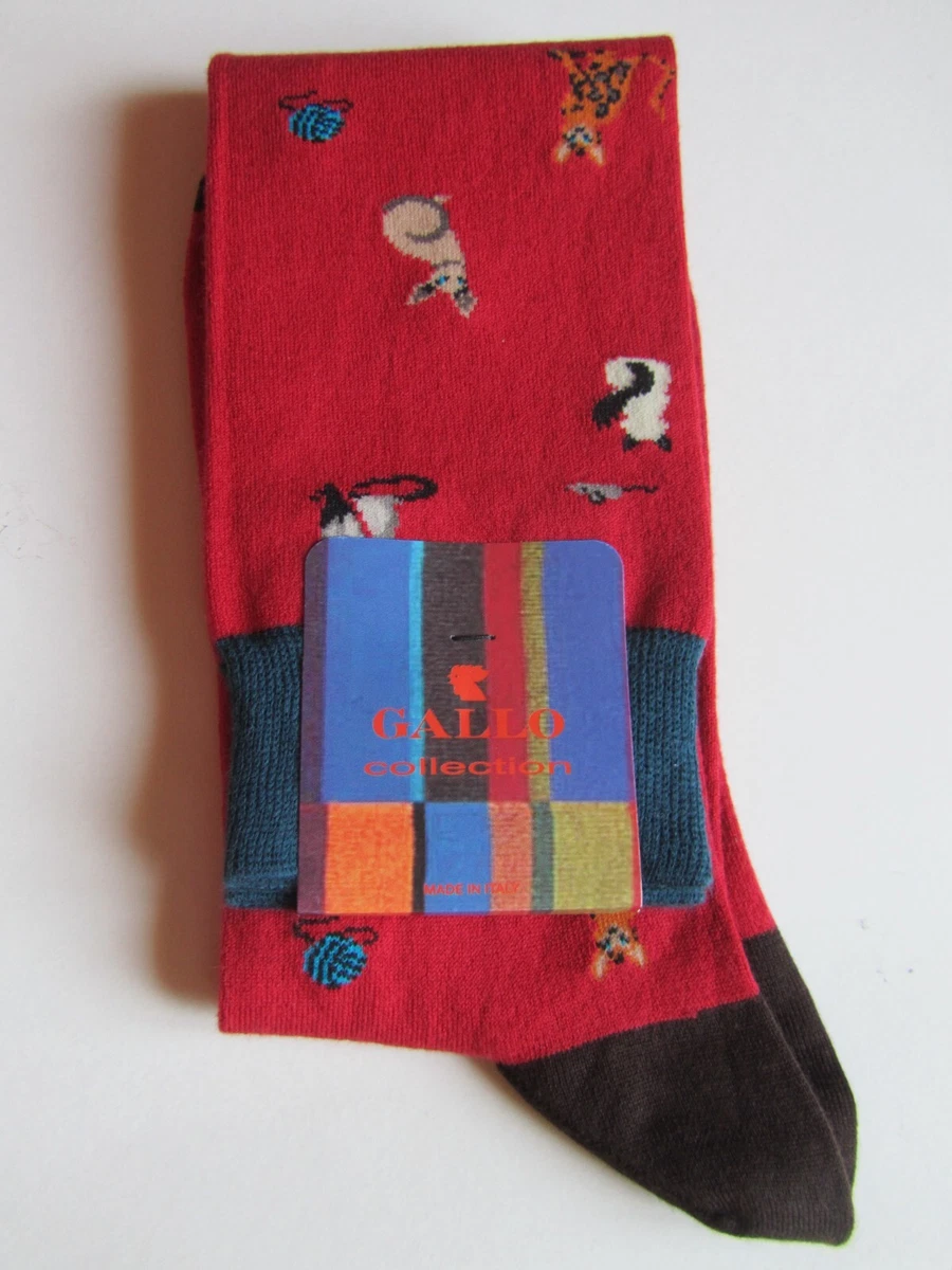 Gallo Calze Gambaletto Uomo Fantasia Sci AP506216 - Colore Papavero, Cotone Caldo