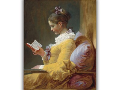 Young Girl Reading by Jean Honoré Fragonard Giclée Canvas Print, Multi-Size