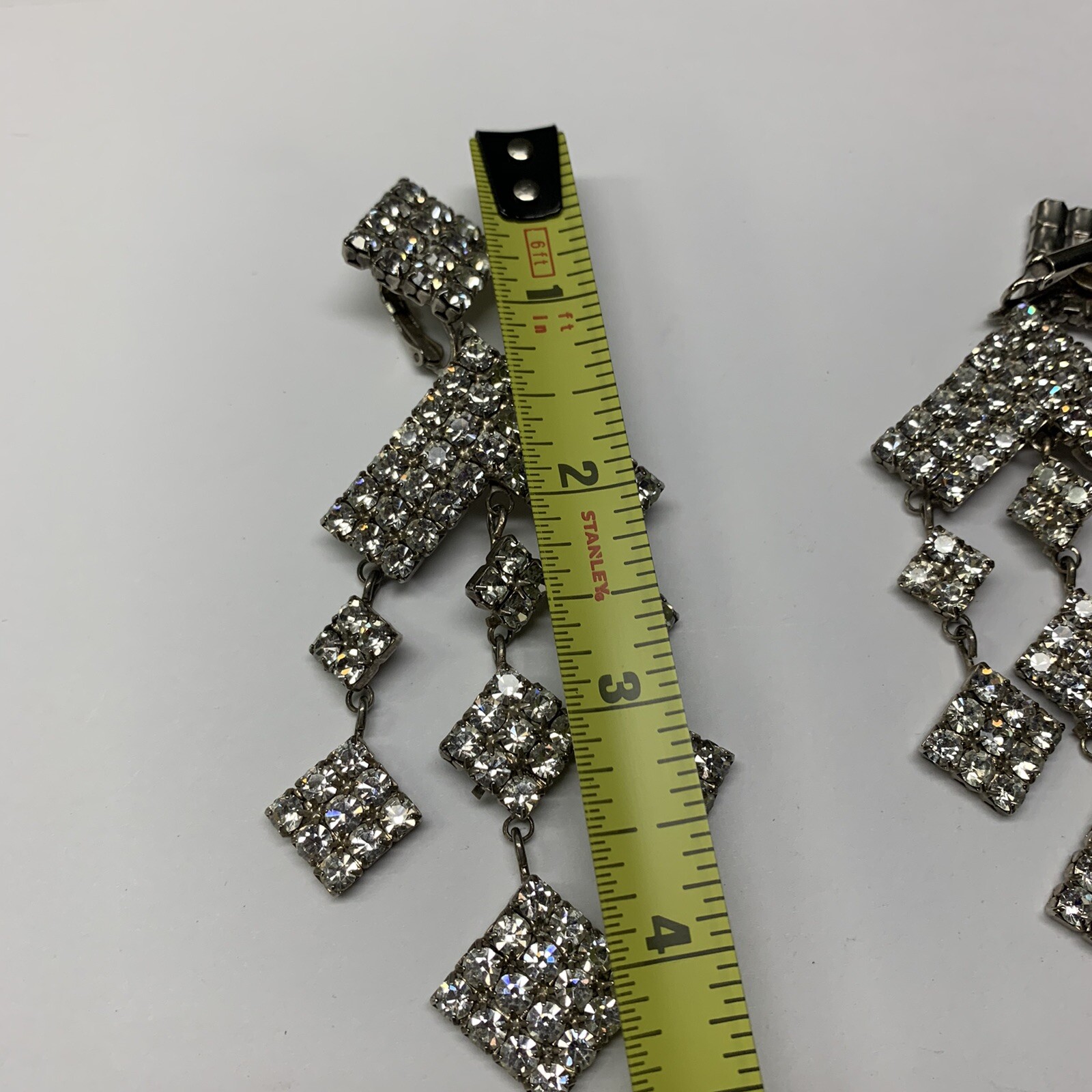 Oversized Statement Clear Prong Set Rhinestone Vi… - image 10