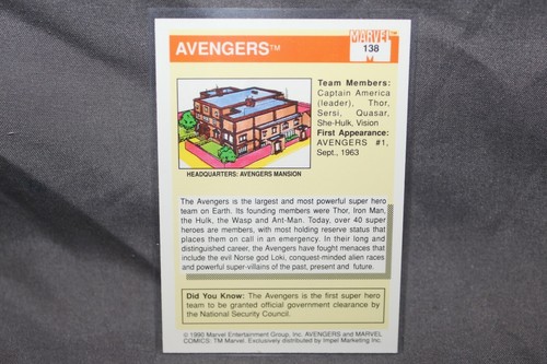 Tarjetas coleccionables Impel Universo Marvel 1990 ¡completan tu conjunto que elijas! - Imagen 404 de 464