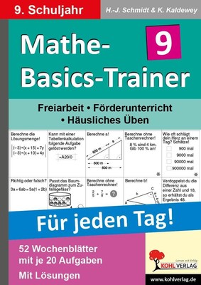 Hans J. Schmidt / Mathe-Basics-Trainer / 9. Schuljahr Grundlagentraining für ...