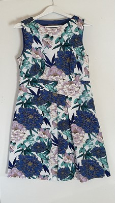 Jake*s Collection Blumenmuster Kleid mit Falten Gr. 42 Top Zustand